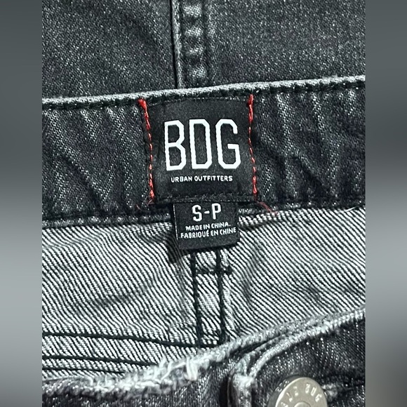 BDG Urban Outfitters Black Distressed Denim Mini Skirt. - Picture 3 of 4